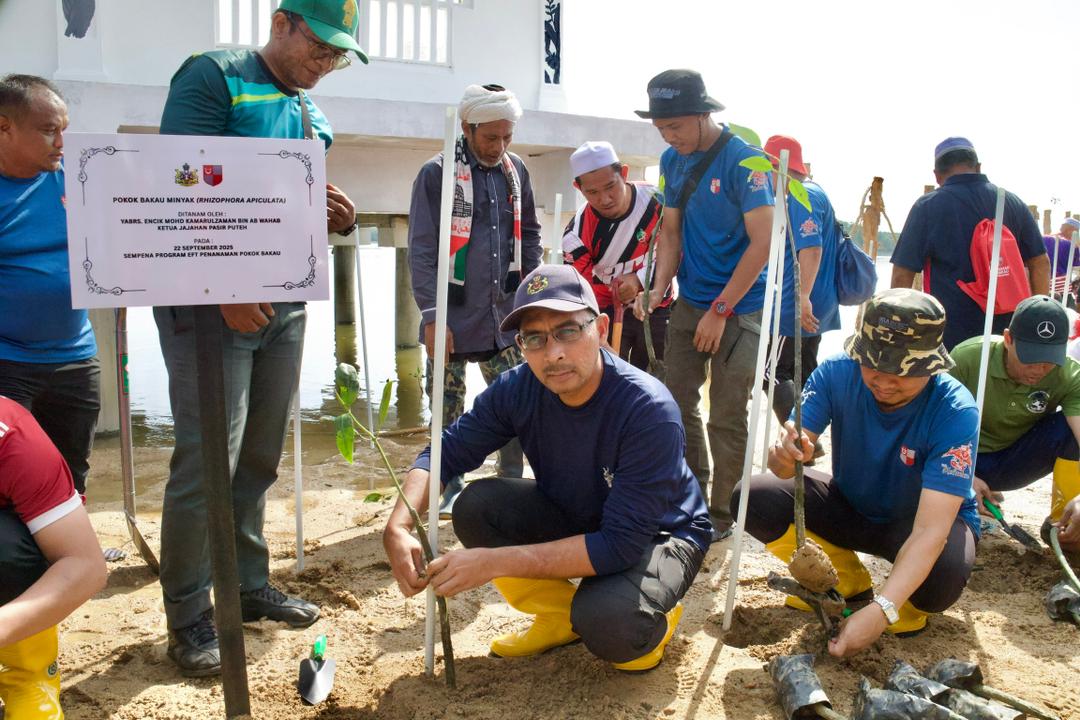 PROGRAM PENANAMAN POKOK BAKAU DI JETI LAGUNA SEMERAK,PASIR PUTEH